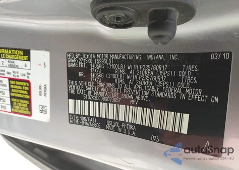 2011 Toyota Sienna Base V6 из США, поврежденный, VIN 5TDZK3DC0BS023057